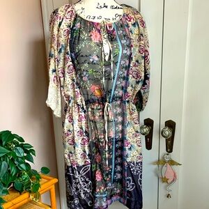 Johnny Was silk popover dress